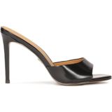 Kazar - Minimalistische Hoge Muiltjes - Zwart - Leer