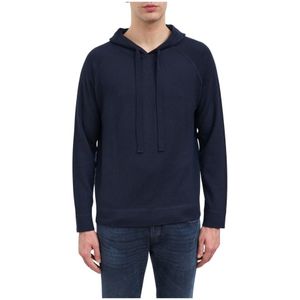 Paolo Pecora, Heren, Sweatshirts & Hoodies, Blauw, Maat: S