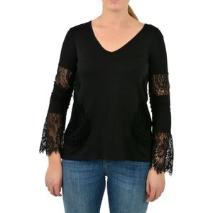 Desigual, Dames, Tops, Zwart, Maat: S Viscose,