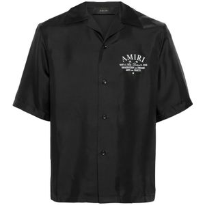Amiri, Heren, Overhemden, Zwart, Maat: L Zijde,