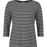 Betty Barclay - Overhemden - Zwart - Gestreept Shirt met Boothals