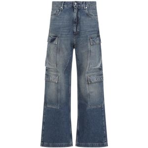 Rick Owens, Heren, Jeans, Blauw, Maat: W31 Katoen,