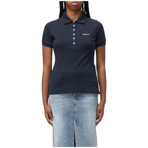 Barbour, Dames, Tops, Blauw, Maat: S Katoen,