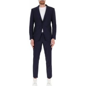 Emporio Armani, Heren, Pakken, Blauw, Maat: 7XL Zijde,