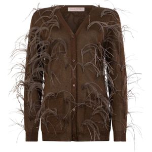 Valentino Garavani, Dames, Truien, Bruin, Maat: M Viscose,