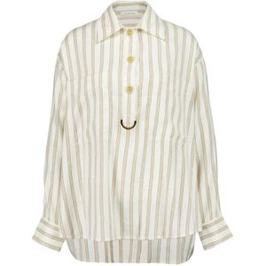 Zimmermann, Dames, Blouses & Shirts, Beige, Maat: S Linnen,