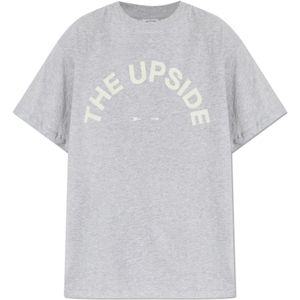 The Upside, Dames, Tops, Grijs, Maat: M Katoen,