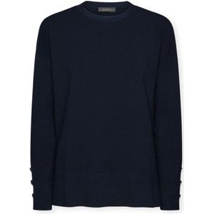 Elena Mirò, Dames, Truien, Blauw, Maat: XS Viscose,