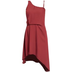 Patrizia Pepe - Asymmetrische Mini Jurk - Bordeauxrood - Polyester