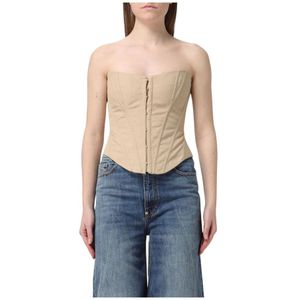 Stella McCartney, Dames, Tops, Beige, Maat: S