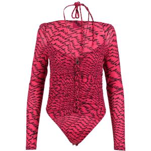 Pinko, Dames, Tops, Roze, Maat: 2XS Polyamide,
