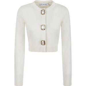 Self Portrait - Cardigan - Wit - Wol