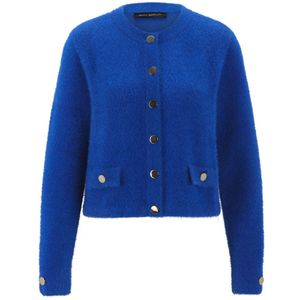 Betty Barclay - Gebreid Vest - Azuur - Lange Mouw - Normale Pasvorm