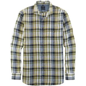 OLYMP - Casual - Olijfgroen - Overhemd - Modern Fit - Geruit