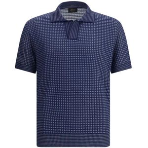 Brioni, Heren, Tops, Blauw, Maat: S Zijde,