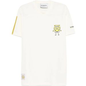 Iceberg, Heren, Tops, Wit, Maat: M Katoen,