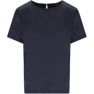 Weekend Max Mara, Dames, Tops, Blauw, Maat: M Satijn,