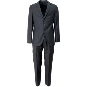 Hugo, Heren, Pakken, Zwart, Maat: XL Wol,