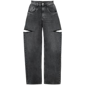 Maison Margiela, Dames, Jeans, Grijs, Maat: XS Katoen,