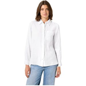 Cecil, Dames, Blouses & Shirts, Wit, Maat: S Poliester,