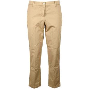 White Sand, Dames, Broeken, Beige, Maat: XS Katoen,