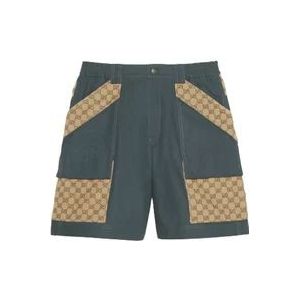 Gucci GG canvas Bermuda shorts , Gray , Heren , Maat: S