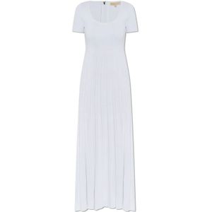 Michael Kors, Dames, Jurken, Wit, Maat: XS Leer,
