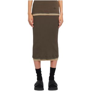 Jil Sander, Dames, Rokken, Bruin, Maat: L Katoen,