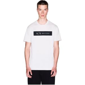 Armani Exchange, Heren, Tops, Wit, Maat: M Katoen,