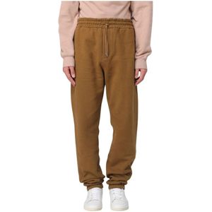 Saint Laurent, Heren, Broeken, Bruin, Maat: M Katoen,