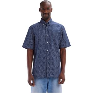 Eden Park, Heren, Overhemden, Blauw, Maat: M Katoen,