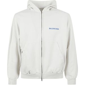 Balenciaga, Heren, Sweatshirts & Hoodies, Wit, Maat: XS