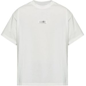 MM6 Maison Margiela, Heren, Tops, Wit, Maat: M Katoen,