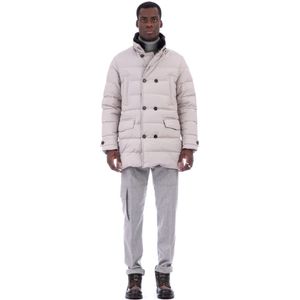 Moorer, Heren, Mantels, Wit, Maat: M Leer,