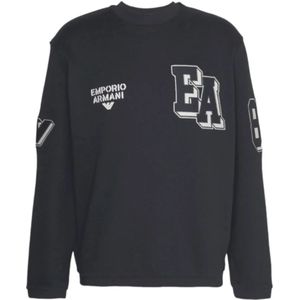 Emporio Armani, Heren, Sweatshirts & Hoodies, Blauw, Maat: S