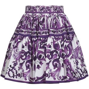 Dolce & Gabbana, Dames, Rokken, Veelkleurig, Maat: 2XS Katoen,