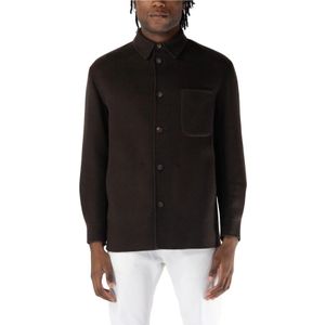 Hevo, Heren, Overhemden, Bruin, Maat: XL Wol,