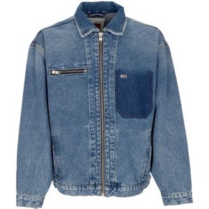 Tommy Hilfiger, Heren, Jassen, Blauw, Maat: S Denim,