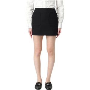 Bottega Veneta, Dames, Rokken, Zwart, Maat: S Katoen,