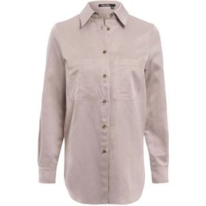 Marc Aurel, Dames, Blouses & Shirts, Beige, Maat: M Linnen,