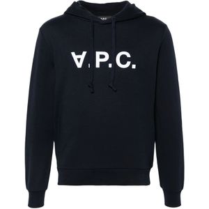 A.p.c., Heren, Sweatshirts & Hoodies, Blauw, Maat: XL Katoen,