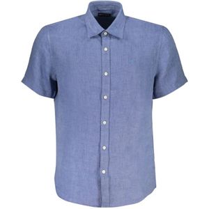 North Sails, Heren, Overhemden, Blauw, Maat: L Linnen,
