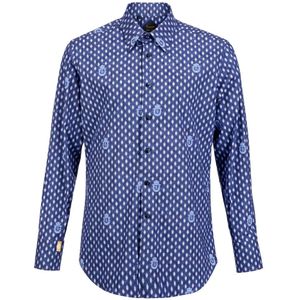 Billionaire, Heren, Overhemden, Blauw, Maat: XS Katoen,