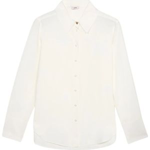 Oltre, Dames, Blouses & Shirts, Wit, Maat: S Viscose,