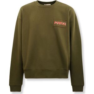 Marni, Heren, Sweatshirts & Hoodies, Groen, Maat: M