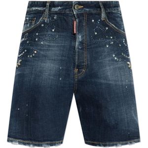 Dsquared2 Shorts met stenen , Blue , Heren , Maat: XL