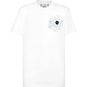 Philipp Plein, Heren, Tops, Wit, Maat: XS Katoen,