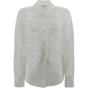 P.a.r.o.s.h., Dames, Blouses & Shirts, Beige, Maat: XS