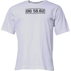 Dolce & Gabbana, Dames, Tops, Wit, Maat: M Katoen,