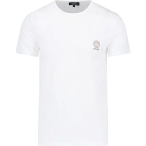 Versace Witte T-shirt en Polo Collectie , White , Heren , Maat: L